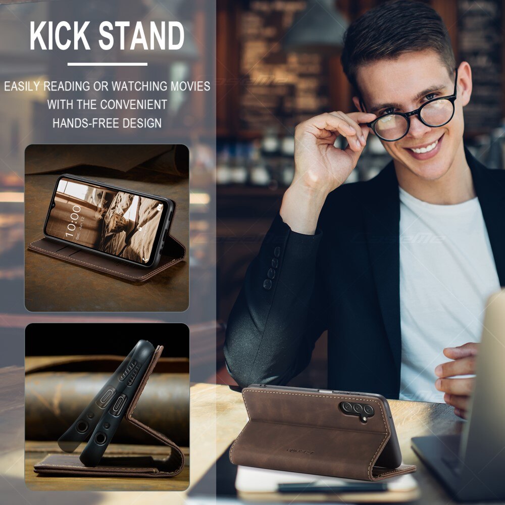 Funda delgada con solapa Samsung Galaxy A14 Marrón