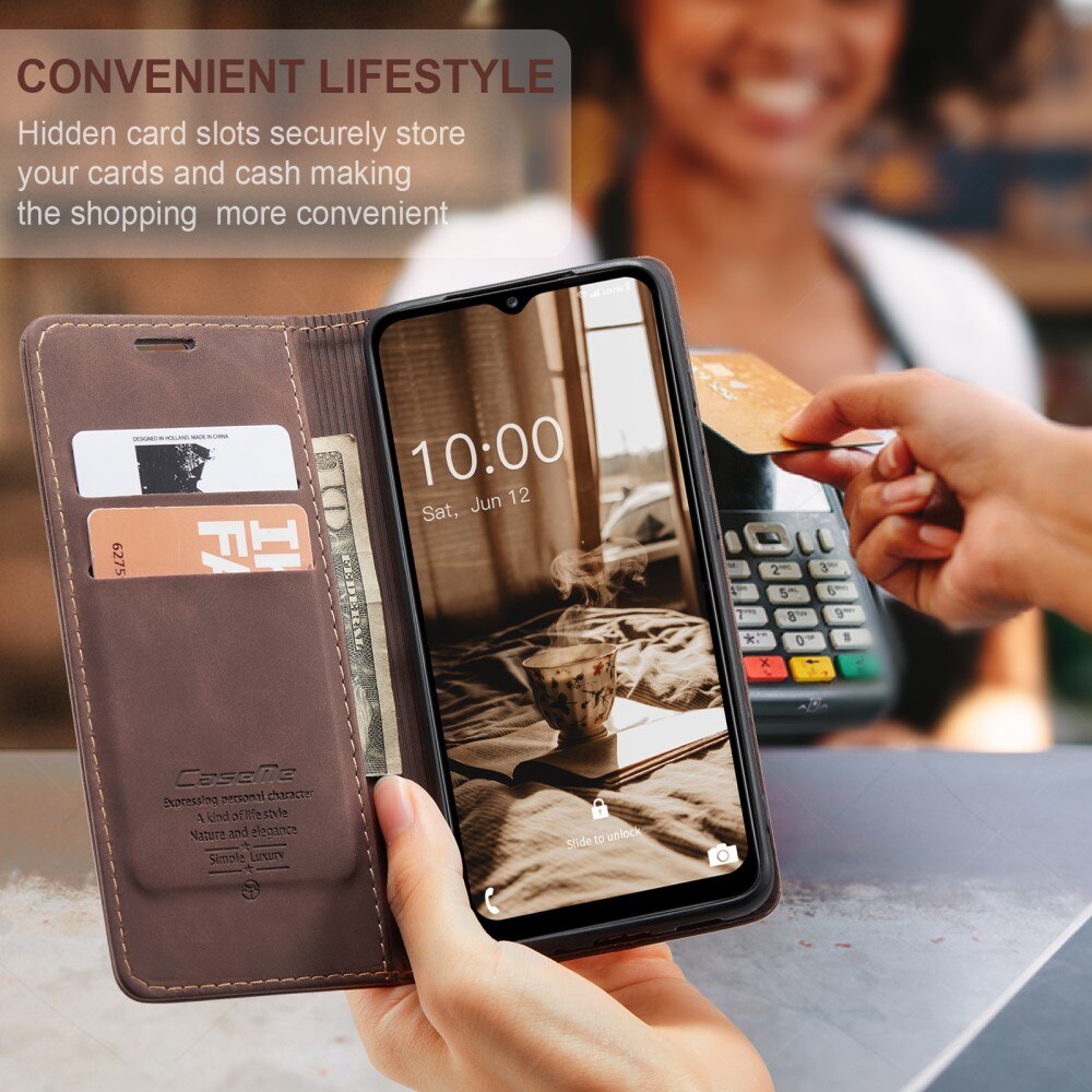 Funda delgada con solapa Samsung Galaxy A14 Marrón
