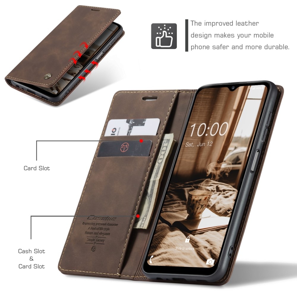 Funda delgada con solapa Samsung Galaxy A14 Marrón