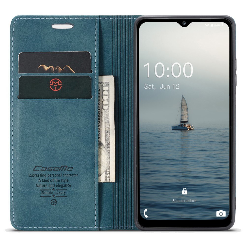 Funda delgada con solapa Samsung Galaxy A14 azul