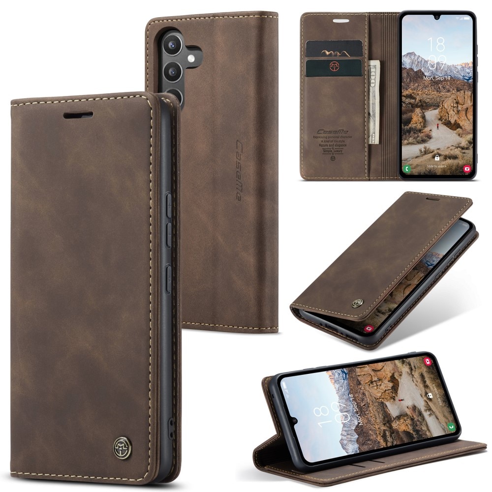 Funda delgada con solapa Samsung Galaxy A34 Marrón