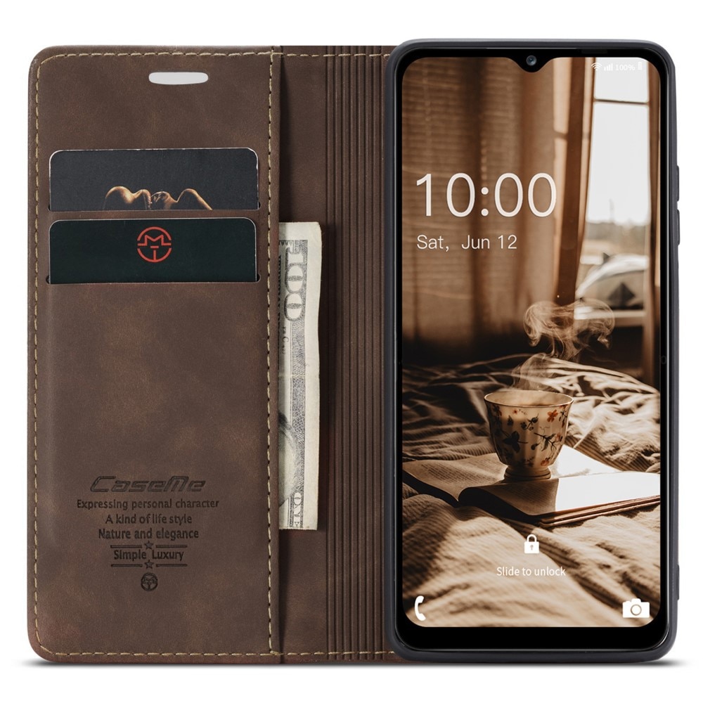 Funda delgada con solapa Samsung Galaxy A34 marrón