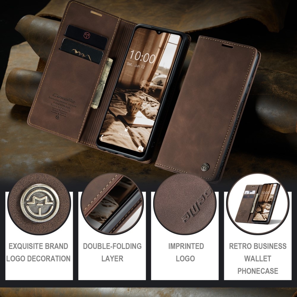 Funda delgada con solapa Samsung Galaxy A34 Marrón