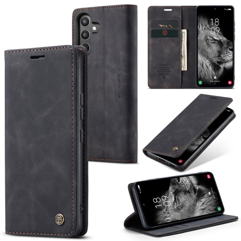 Funda delgada con solapa Samsung Galaxy A34 Negro