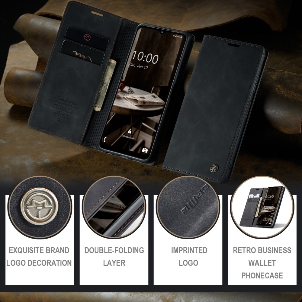 Funda delgada con solapa Samsung Galaxy A34 Negro