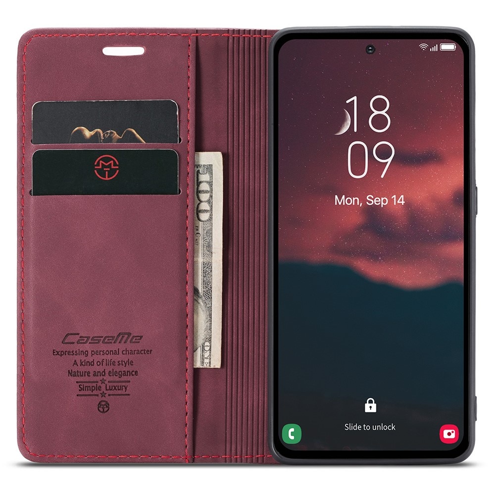 Funda delgada con solapa Samsung Galaxy A54 Rojo