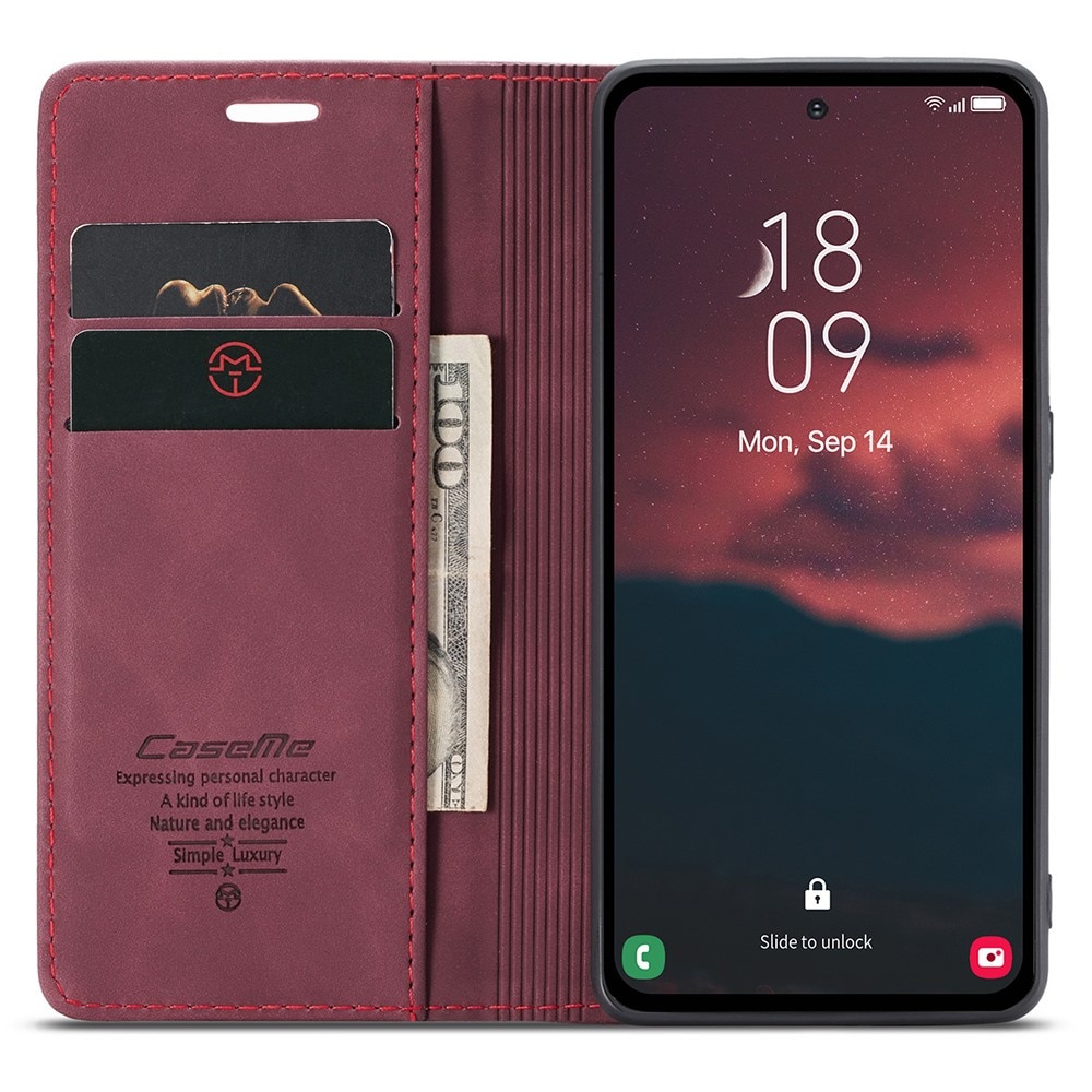 Funda delgada con solapa Samsung Galaxy A54 rojo