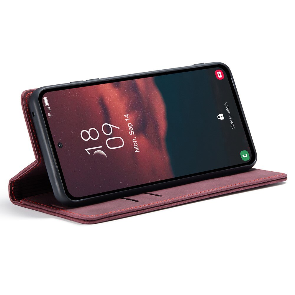 Funda delgada con solapa Samsung Galaxy A54 Rojo