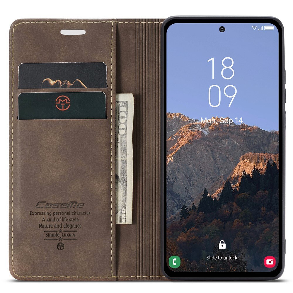 Funda delgada con solapa Samsung Galaxy A54 Marrón