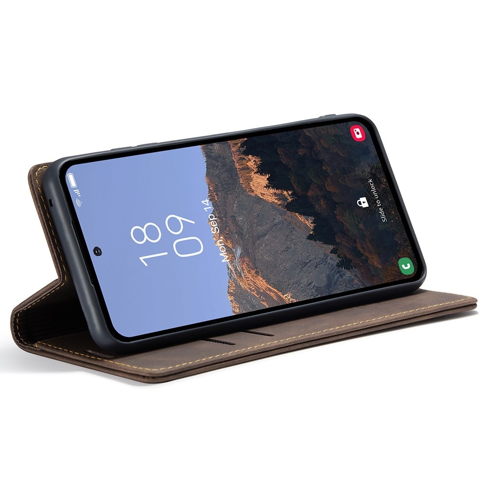 Funda delgada con solapa Samsung Galaxy A54 Marrón
