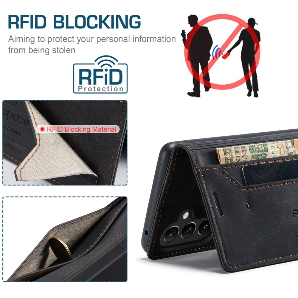 Funda-cartera anti-RFID para Samsung Galaxy A54 negro