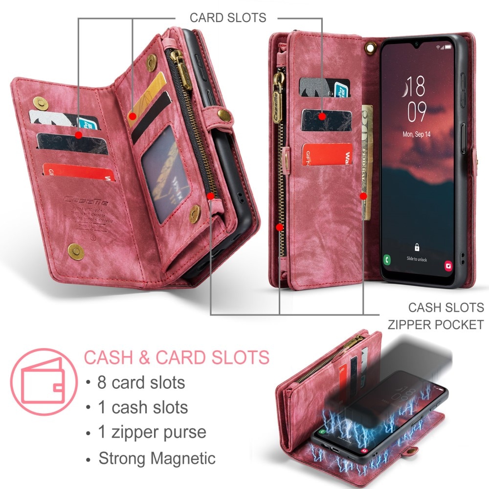 Cartera Multi-Slot Samsung Galaxy A54 rojo