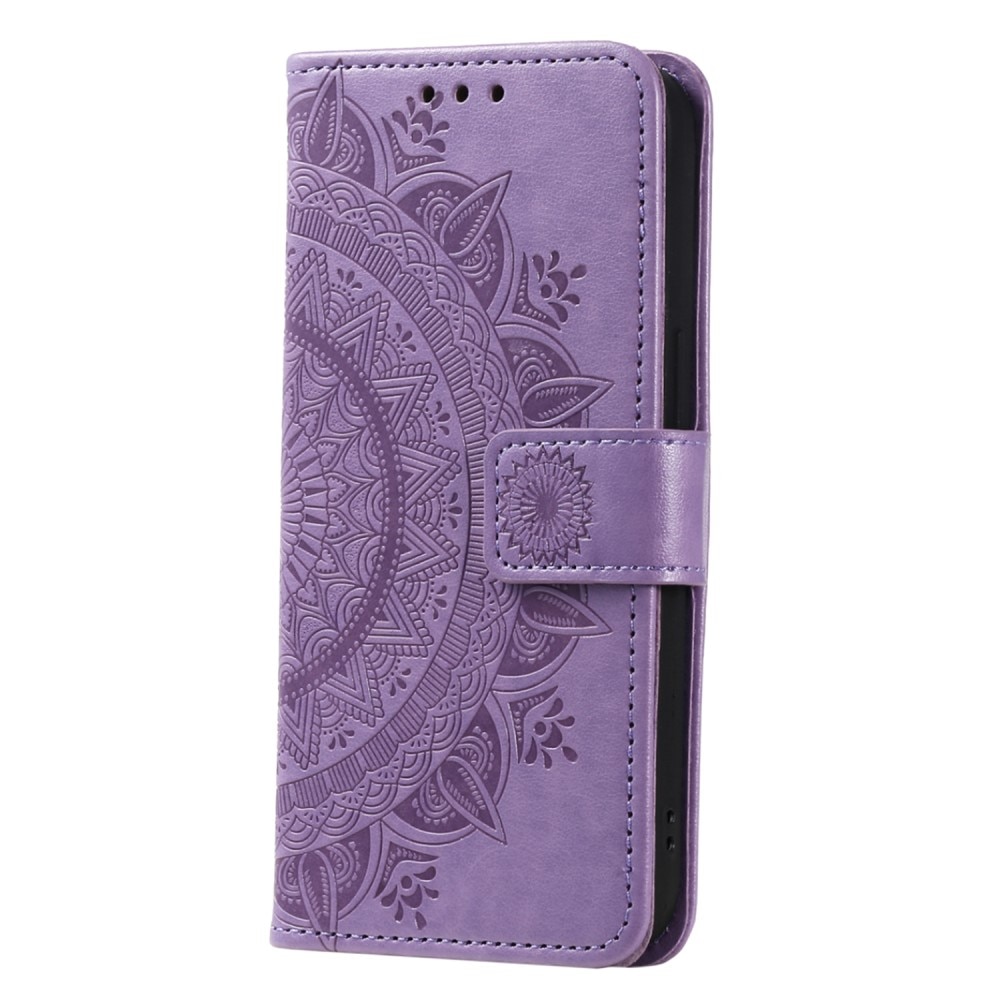 Funda de Cuero Mandala Xiaomi Redmi 12C violeta