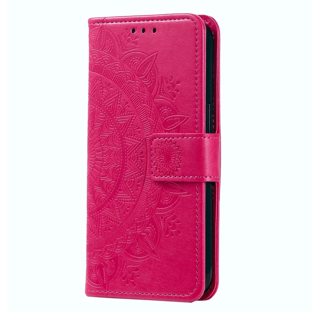 Funda de Cuero Mandala Xiaomi Redmi 12C rosado
