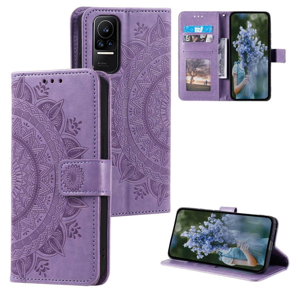 Funda de Cuero Mandala Xiaomi 13 Lite violeta