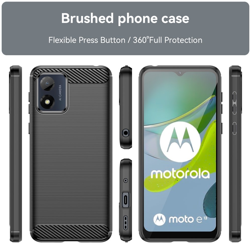 Funda TPU Brushed Motorola Moto E13 Black