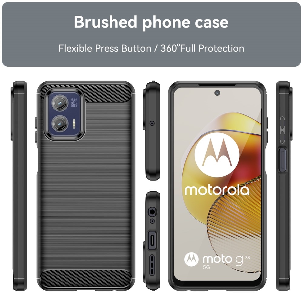 Funda TPU Brushed Motorola Moto G73 Black