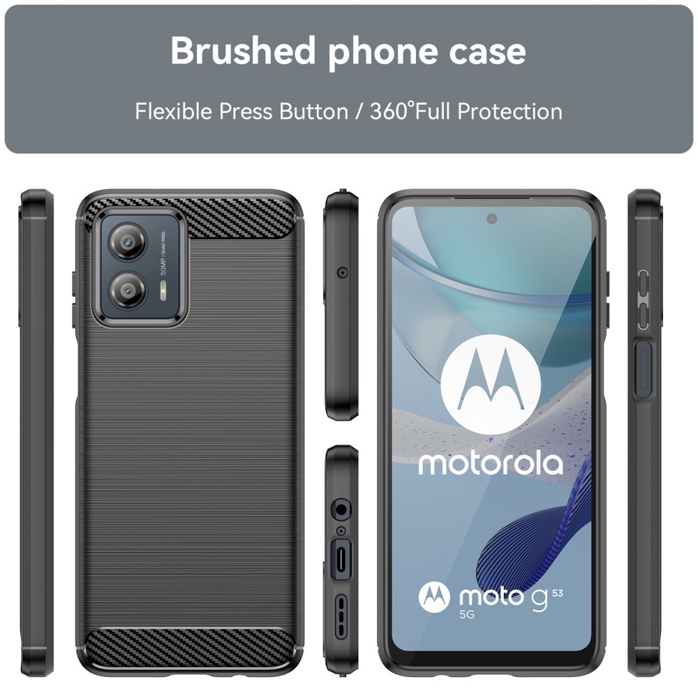 Funda TPU Brushed Motorola Moto G53 Black