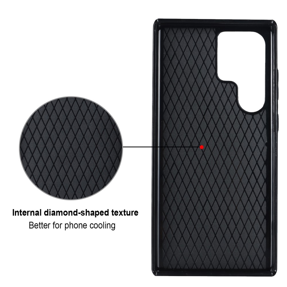 Funda Finger Ring Samsung Galaxy S23 Ultra Quilted negro