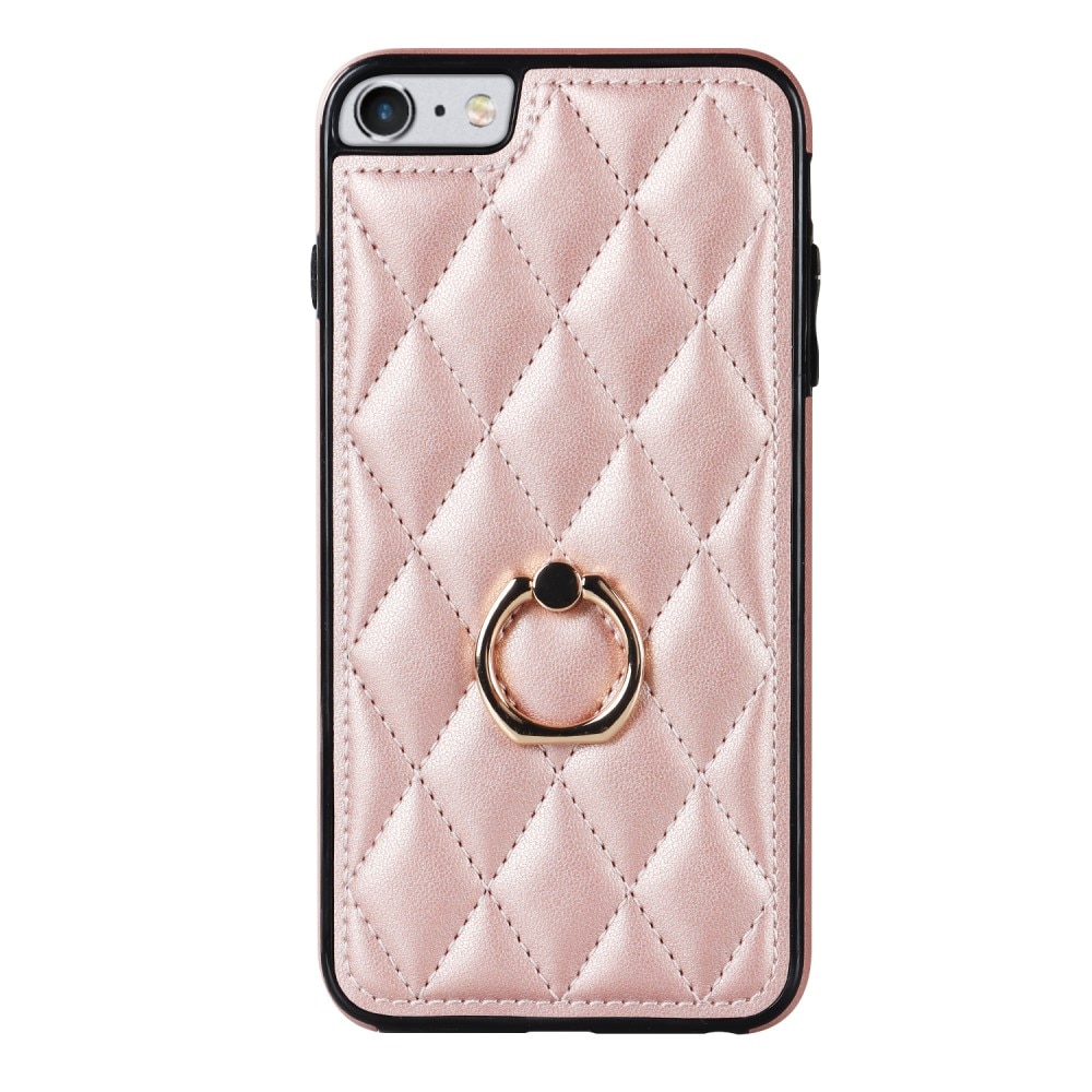 Funda Finger Ring iPhone 8 Quilted oro rosa