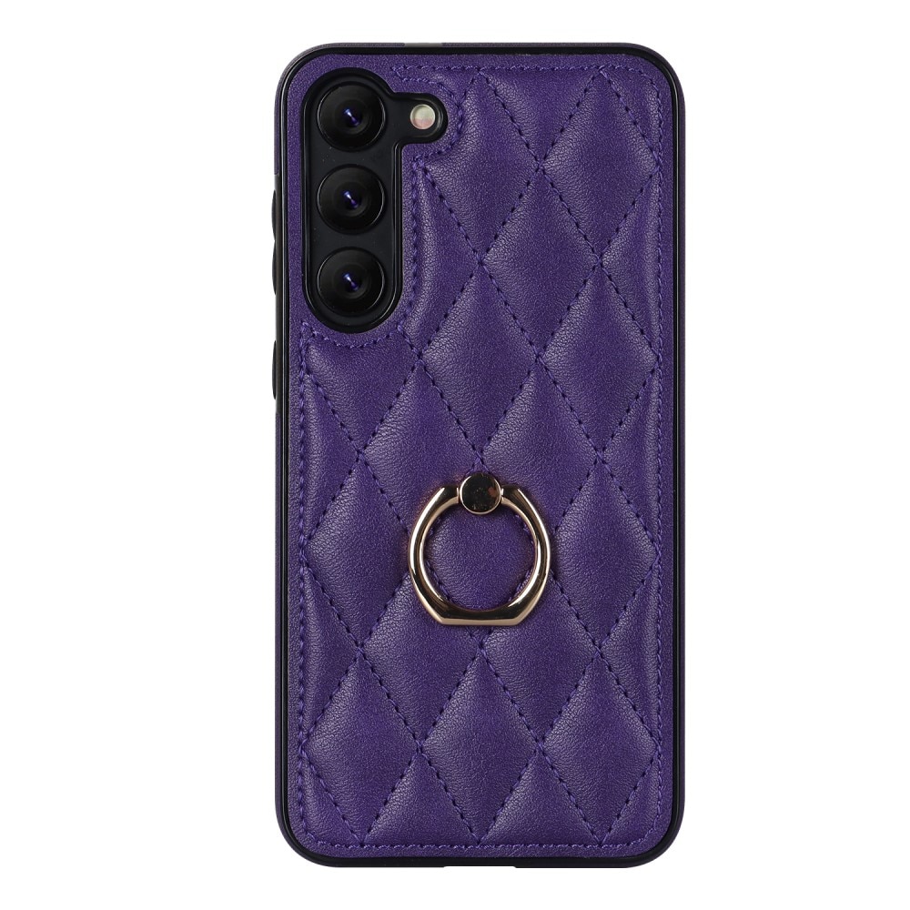 Funda Finger Ring Samsung Galaxy S23 Quilted violeta