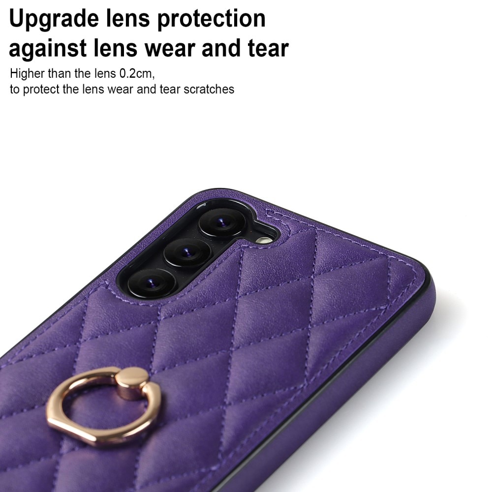 Funda Finger Ring Samsung Galaxy S23 Quilted violeta