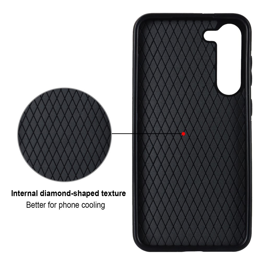 Funda Finger Ring Samsung Galaxy S23 Quilted negro