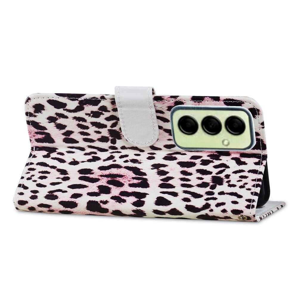 Funda cartera Samsung Galaxy A14 leopardo rosadas