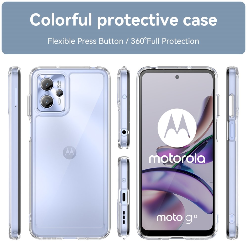 Funda híbrida Crystal Hybrid para Motorola Moto G13/G23, transparente