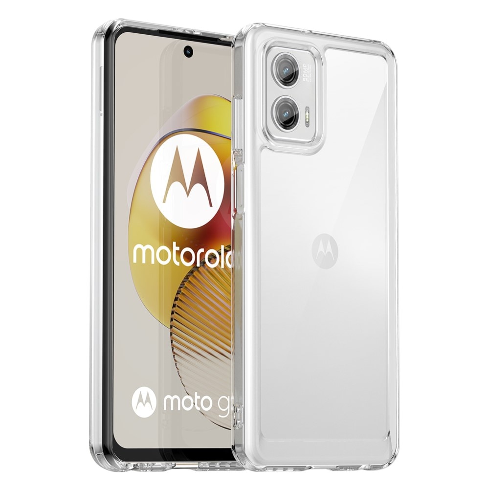Funda híbrida Crystal Hybrid para Motorola Moto G73, transparente