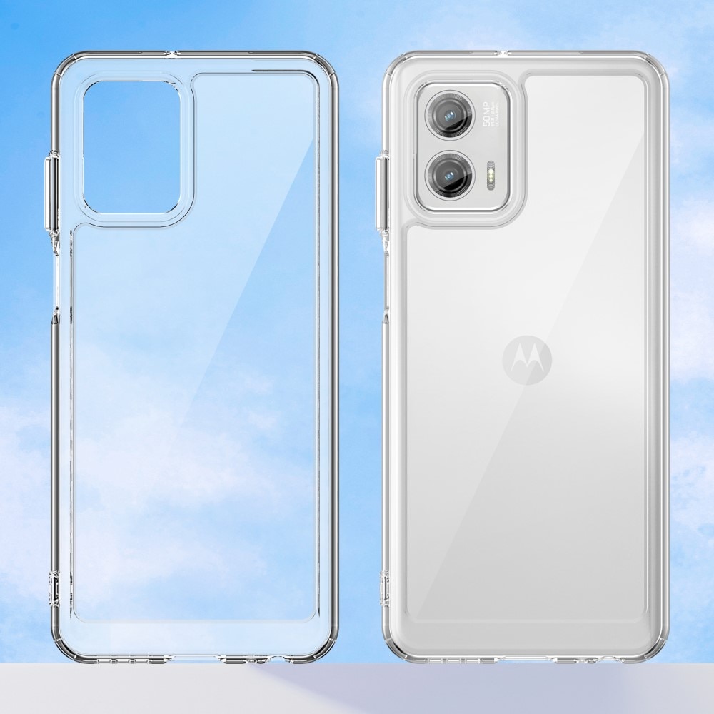 Funda híbrida Crystal Hybrid para Motorola Moto G73, transparente