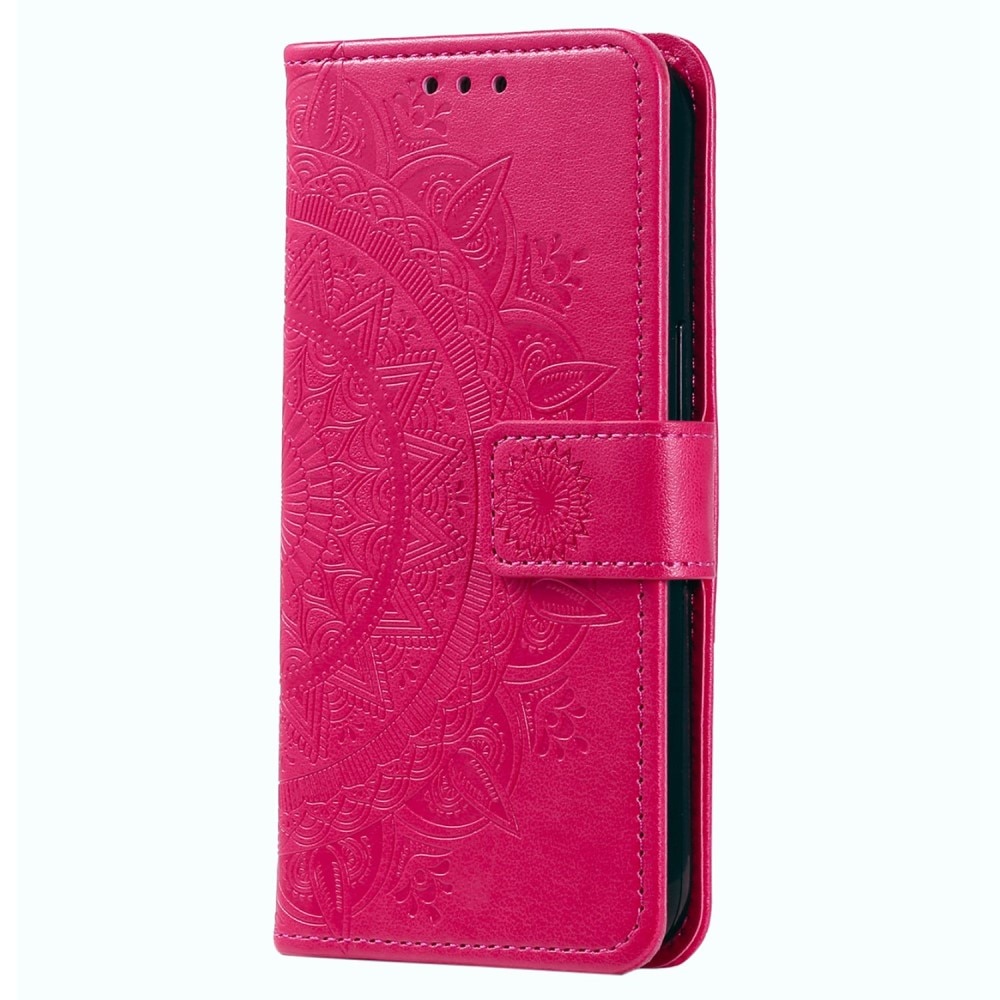 Funda de Cuero Mandala Sony Xperia 10 V rosado