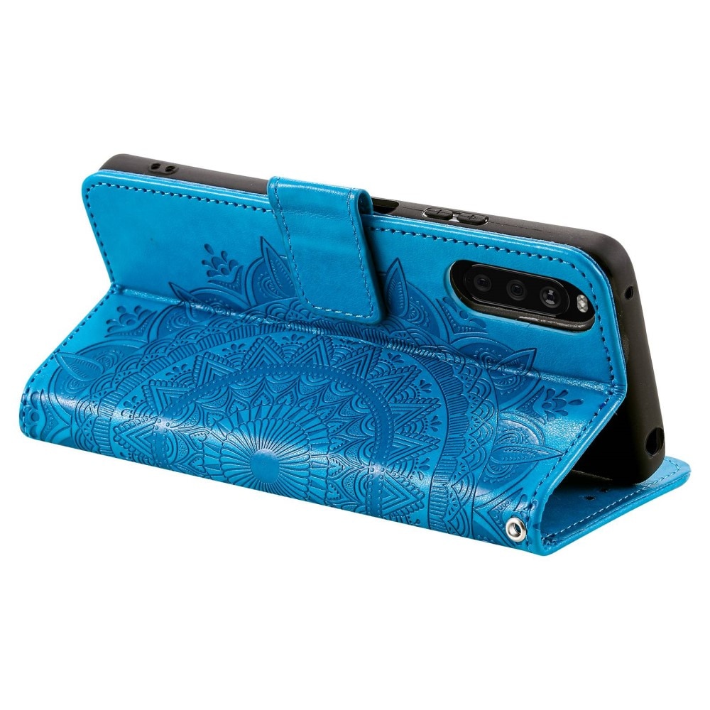 Funda de Cuero Mandala Sony Xperia 10 V azul