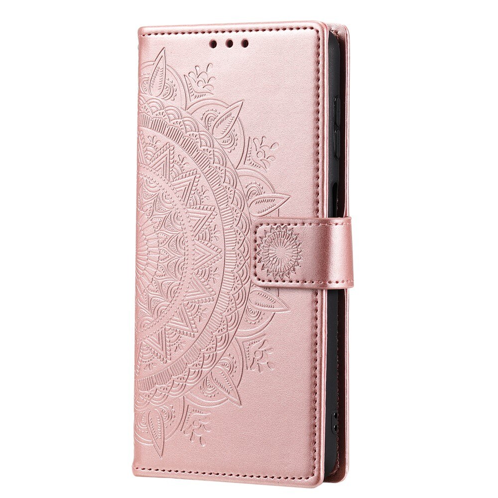 Funda de Cuero Mandala Sony Xperia 1 V oro rosa