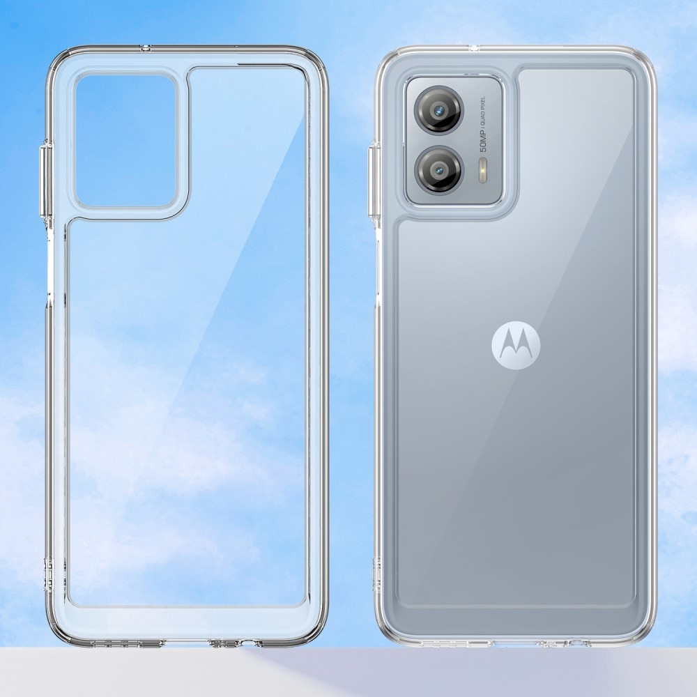 Funda híbrida Crystal Hybrid para Motorola Moto G53, transparente