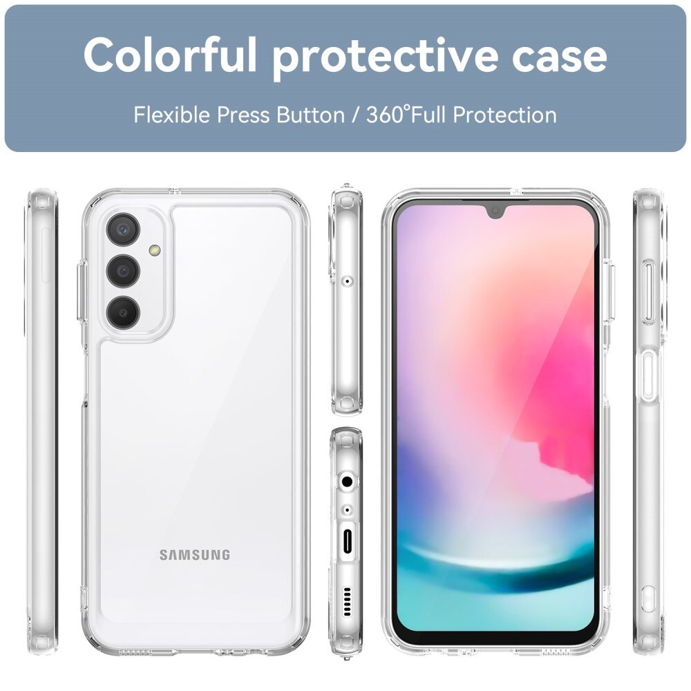 Funda híbrida Crystal Hybrid para Samsung Galaxy A24, transparente