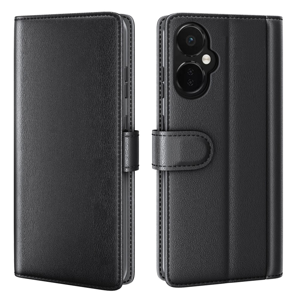 Funda de cuero genuino OnePlus Nord CE 3 Lite, negro