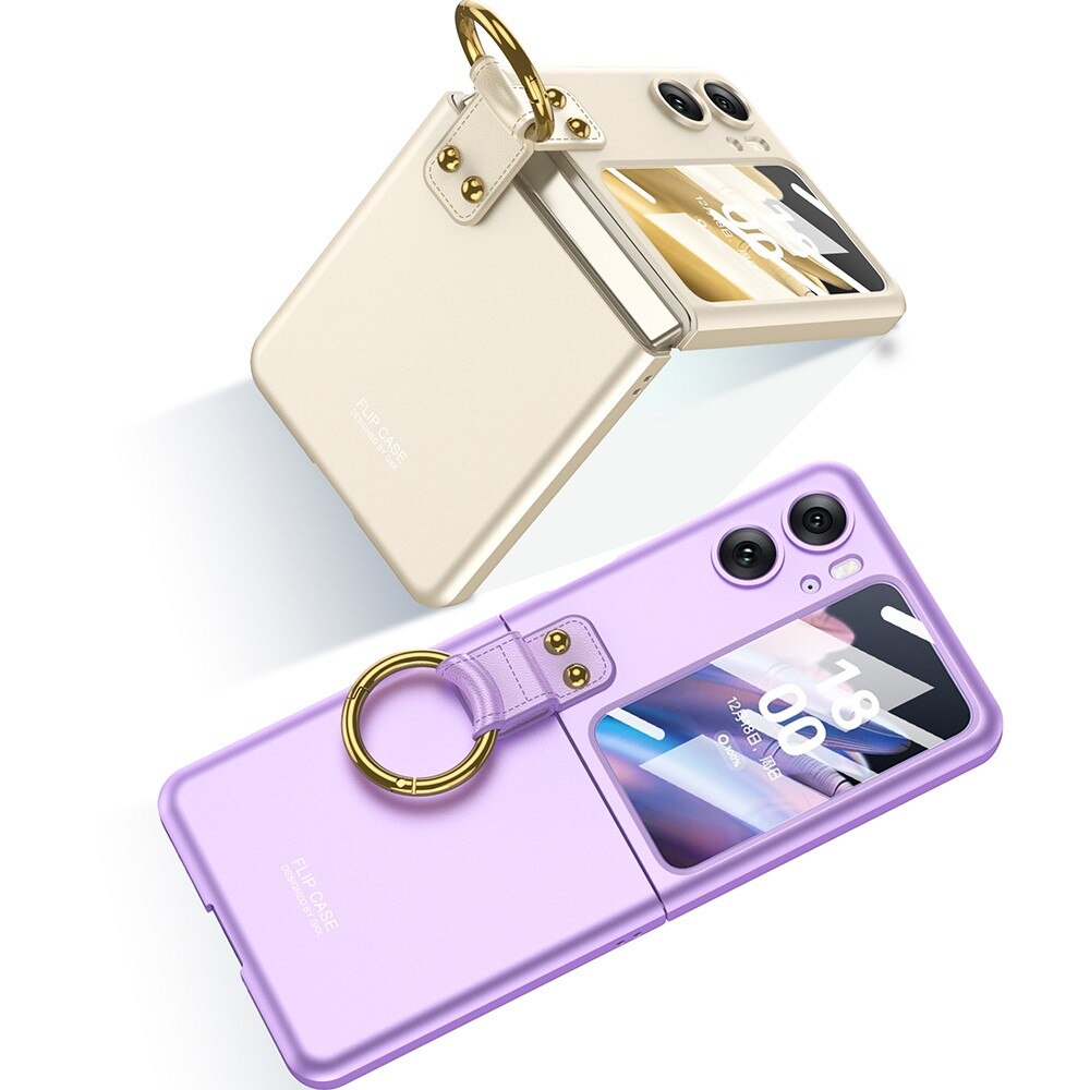 Funda con porta anillos Oppo Find N2 Flip violeta