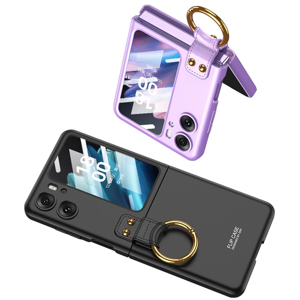 Funda con porta anillos Oppo Find N2 Flip violeta