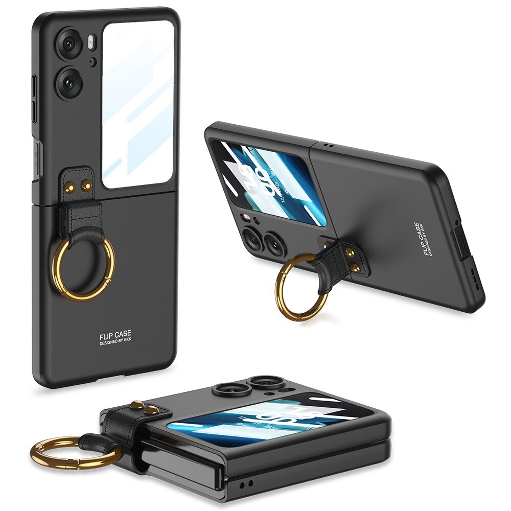 Funda con porta anillos Oppo Find N2 Flip negro