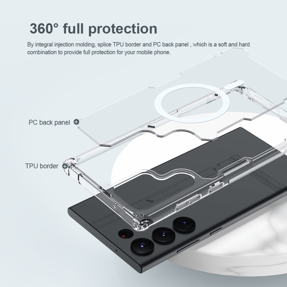 Funda Nature Pro MagSafe Samsung Galaxy S23 Ultra transparente