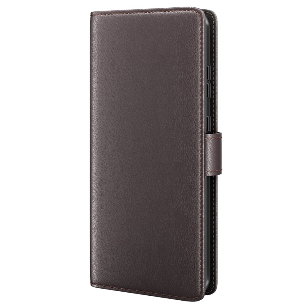 Funda de cuero genuino Sony Xperia 1 V, Marrón