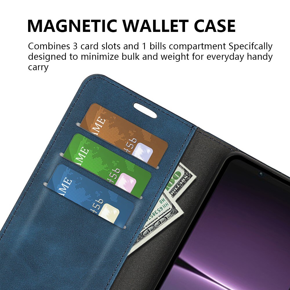 Funda delgada cartera Sony Xperia 1 V Negro