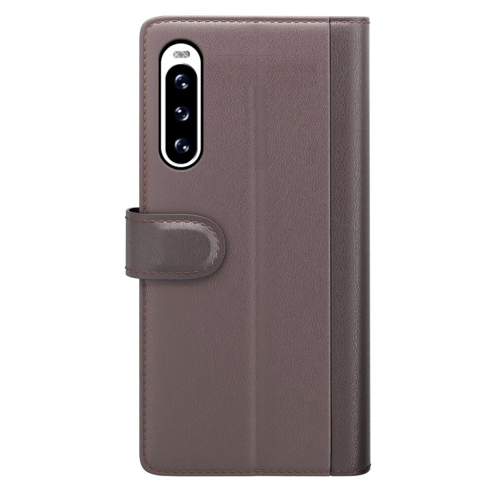 Funda de cuero genuino Sony Xperia 10 V, marrón