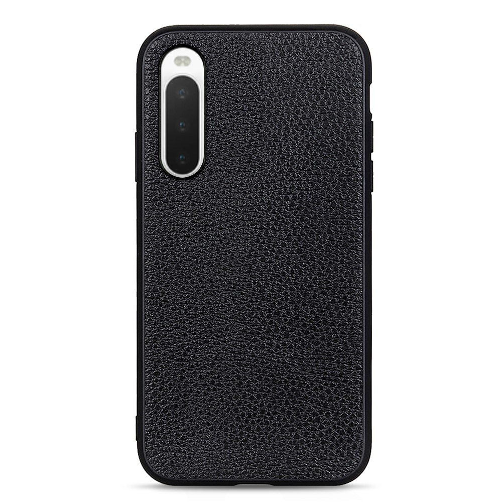 Funda híbrida Cuero genuino Sony Xperia 10 V negro