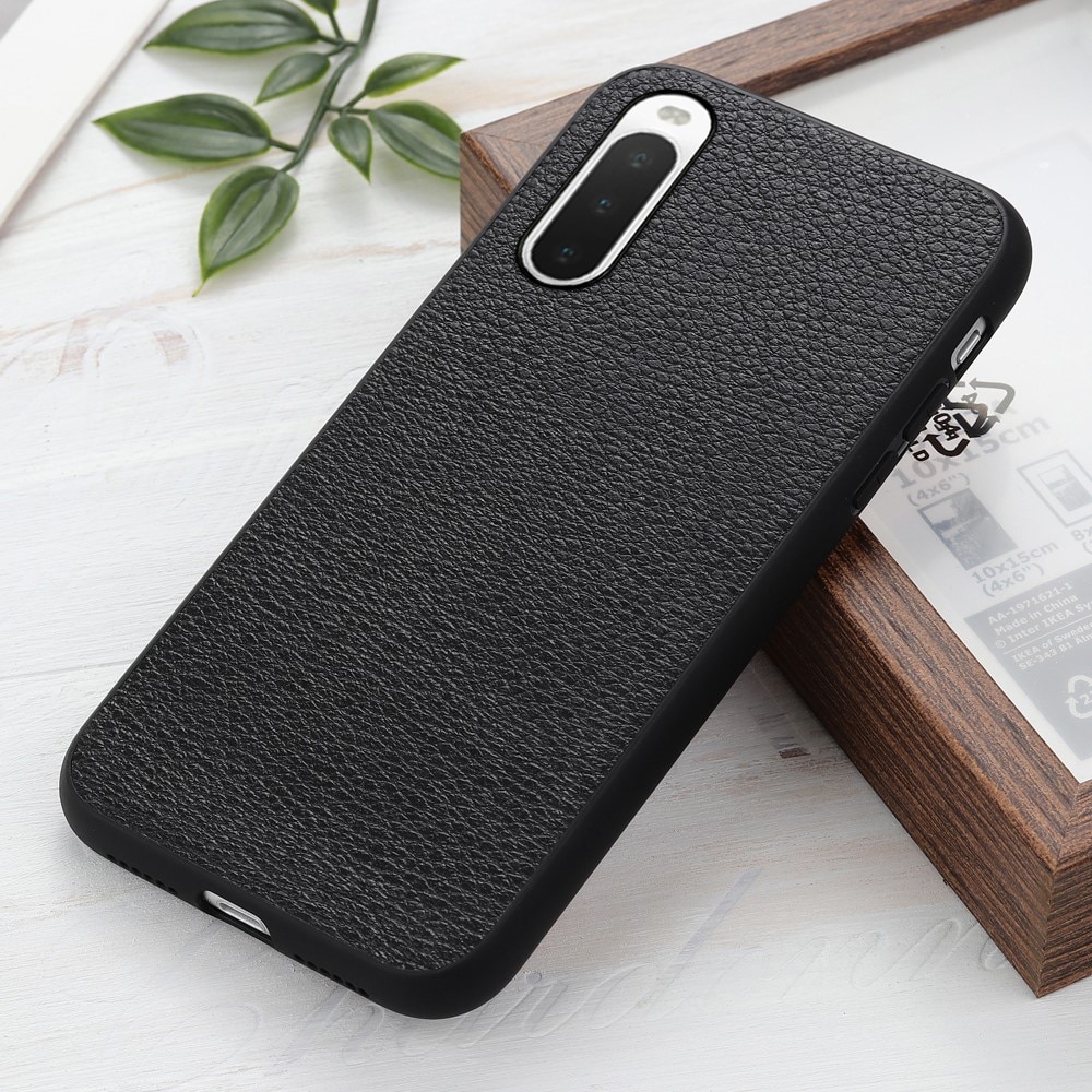 Funda híbrida Cuero genuino Sony Xperia 10 V negro