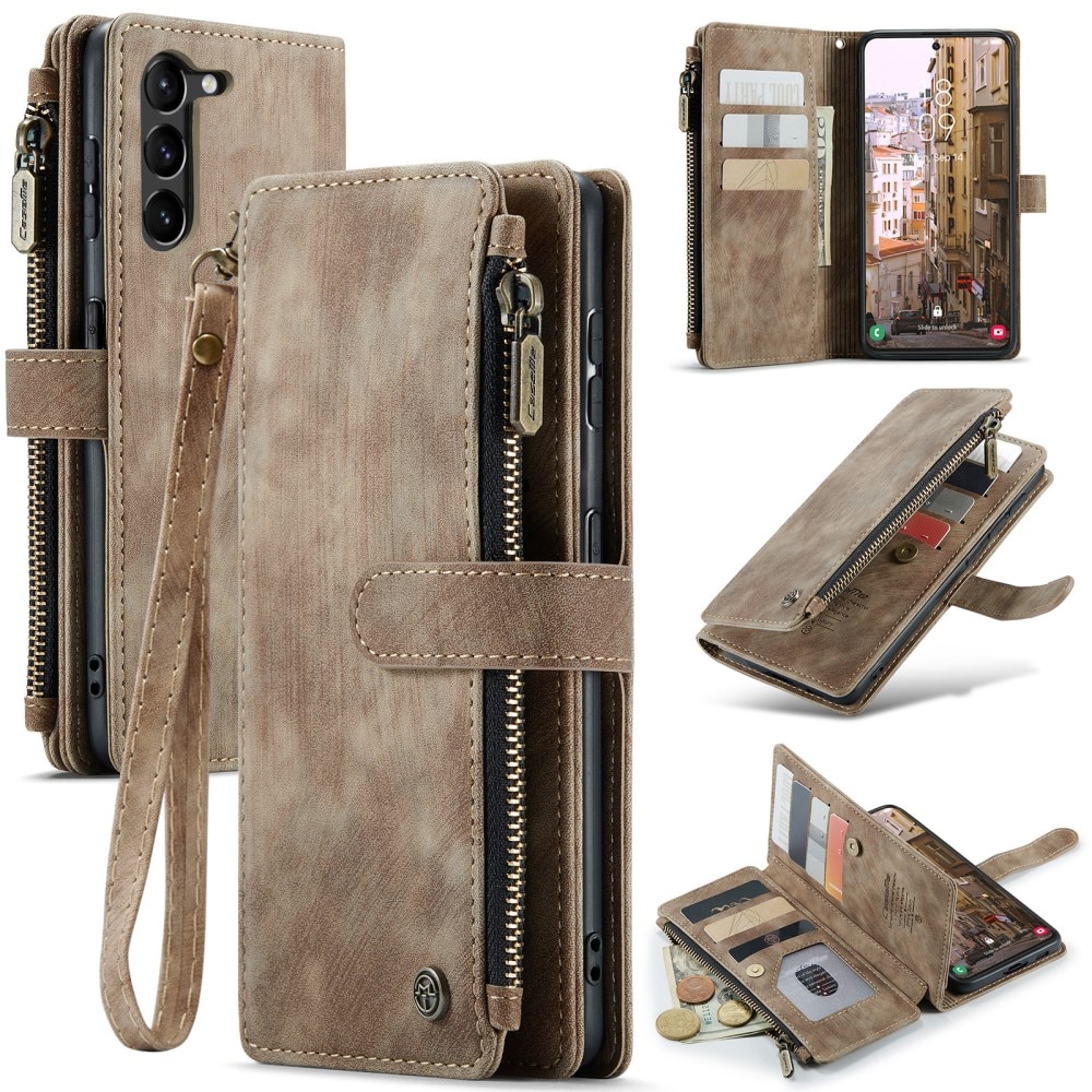 Cartera Zipper Samsung Galaxy S23 Marrón