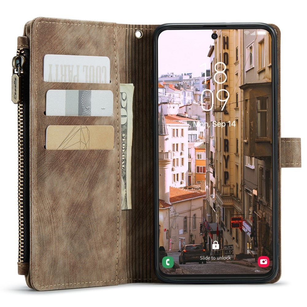 Cartera Zipper Samsung Galaxy S23 Marrón