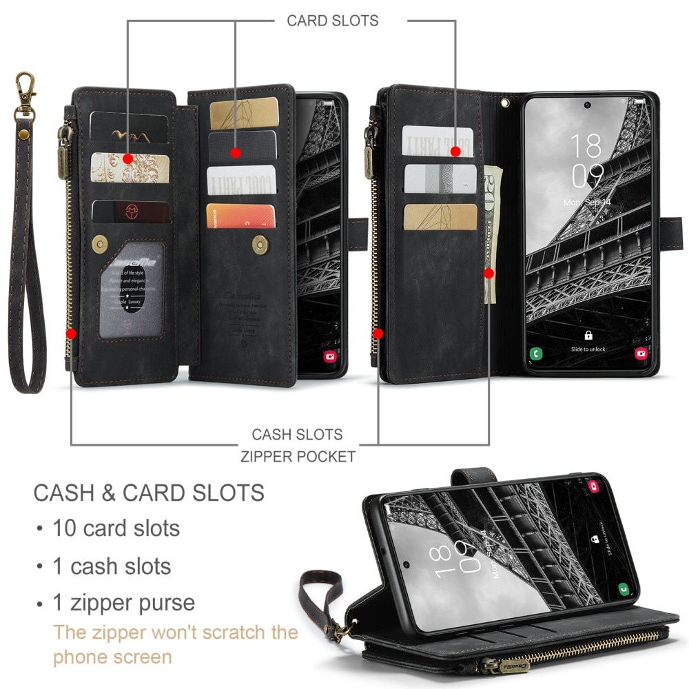 Cartera Zipper Samsung Galaxy S23 Plus negro