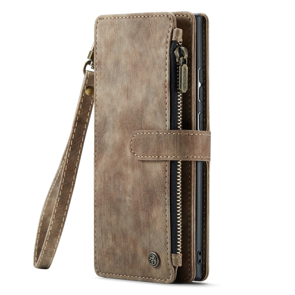 Cartera Zipper Samsung Galaxy S23 Ultra Marrón